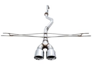 Honda Civic Si Performance Exhaust - AWE Tuning - Cat Back Track Edition - Chrome Silver - `16-`27